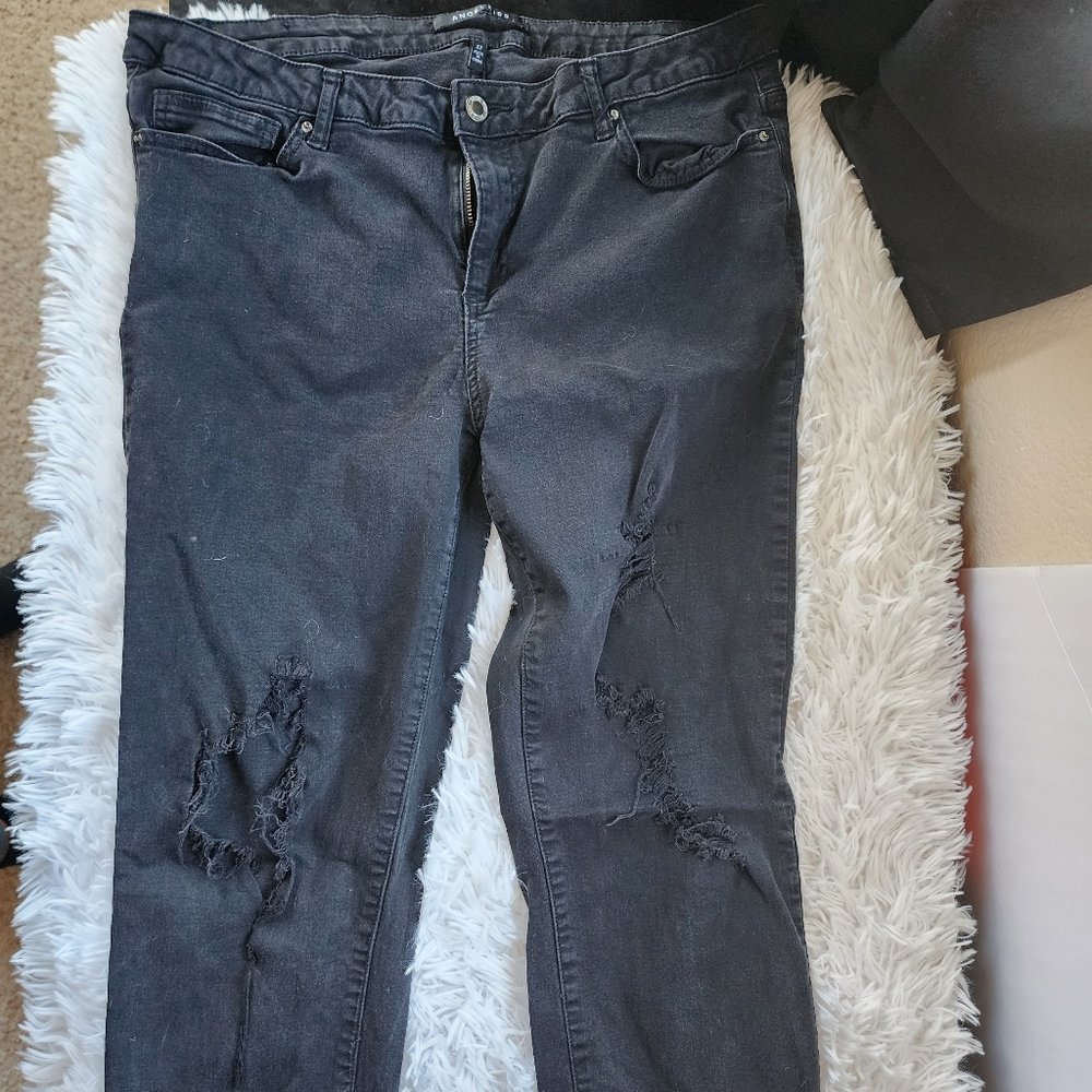 Angel Kiss High Rise Distressed Skinny Jeans, 17